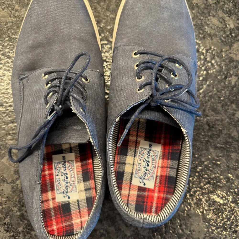 Flag and Anthem navy canvas men's sneakers size 9.5